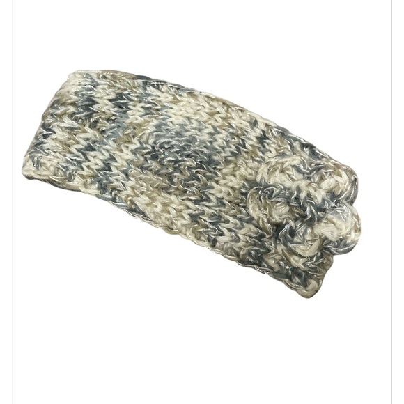 Knit winter head band with flower - Picture 5 of 6